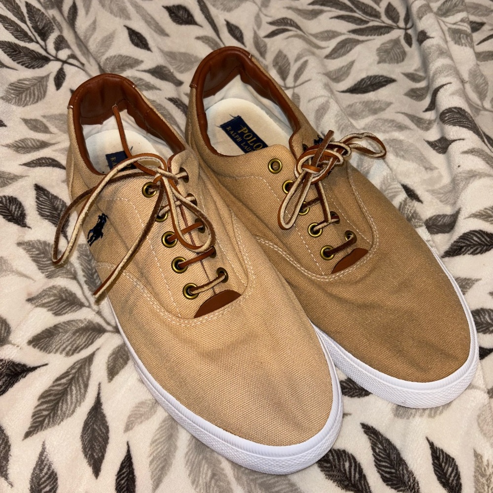 Polo by Ralph Lauren Beige Canvas Sneakers